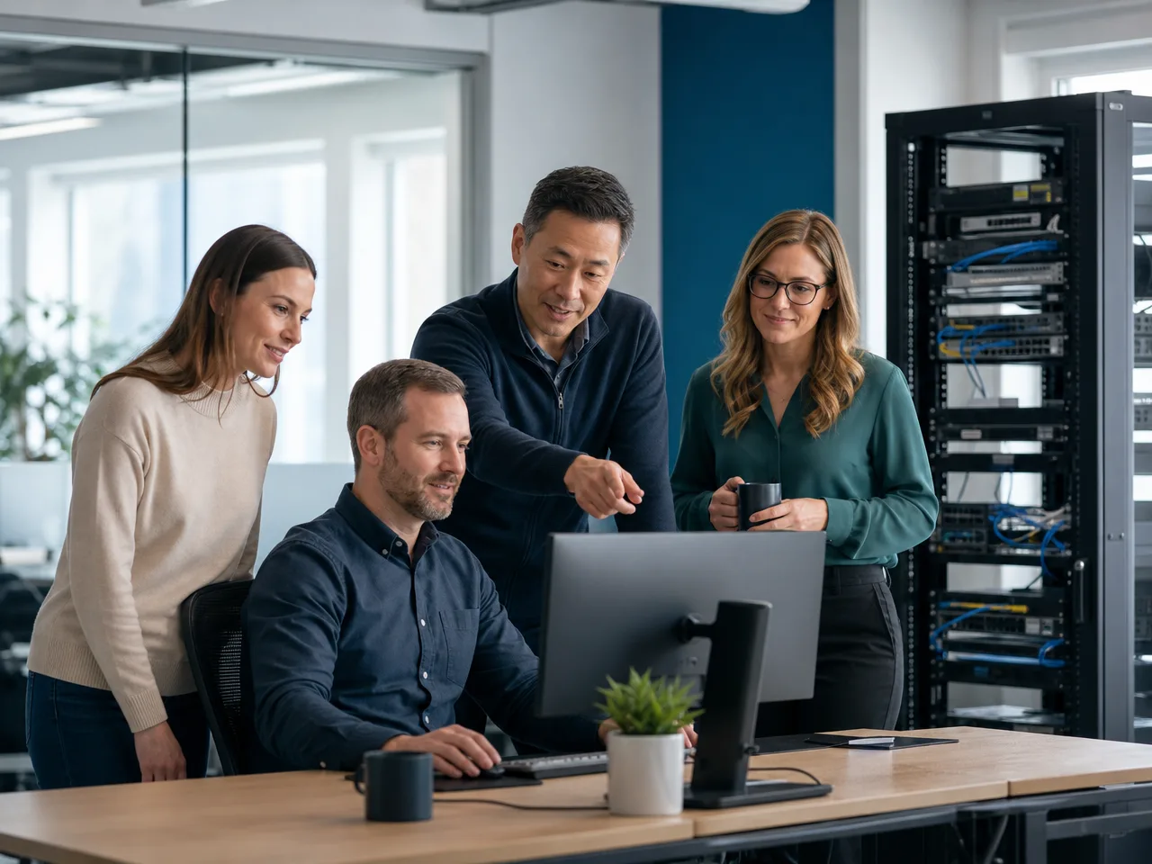 FUSIX IT specialist collaborating with a business team